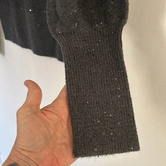 NWT WHBM Vneck Sequin Sweater - Picture 5 of 9